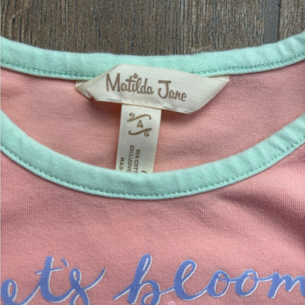Girls' Matilda Jane Floral Graphic Top and Striped Shorts Set Size 4 - Picture 4 of 12